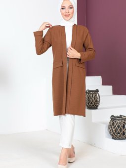 Süs Cepli Ceket Tsd230709 Kahverengi