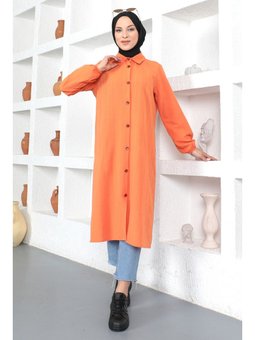 Uzun Boy Turuncu Tunik