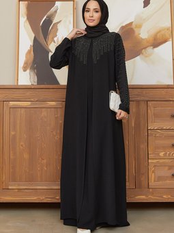 Büyük Beden Serra Abiye Elbise Siyah