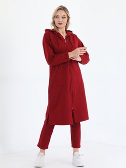 Trenç Model Eşofman Takımı Bordo