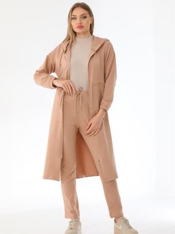 Trenç Model Eşofman Takımı Vizon