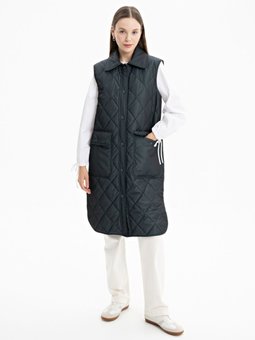 Kapitone Cep Detaylı Yelek