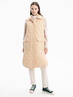 Kapitone Cep Detaylı Yelek