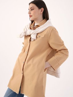 Bisküvi Püsküllü Çıtçıtlı Ceket