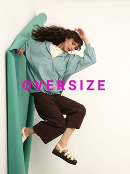 Mint Ribanalı Kanguru Cepli Oversize Hırka