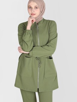 Beli Büzgülü İkili Pantolon Takım 42773