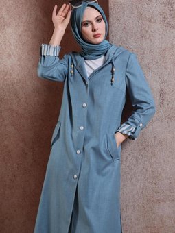 Kapüşonlu Trençkot 10872