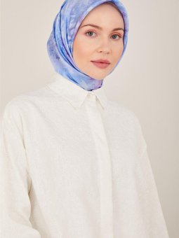 Brodeli Önü Kısa Arkası Uzun Gömlek 23y3332 Ekru