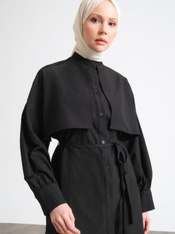 Rüzgarlıklı Coton Gömlek Ort3442 Siyah