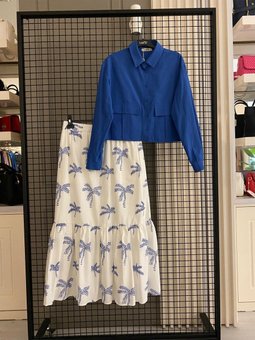 Trend Alt Üst Etekli Takım 2024 Yaz Sezonu Etek Bel Lastikli Modaayka