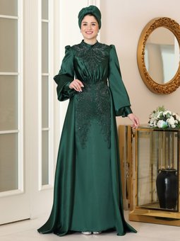 Yeşil Angel Abiye Elbise