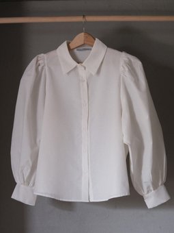 Beyaz Klasik Yaka Crop Gömlek