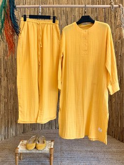 Müslin Patlı Hardal Takım