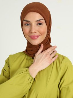 Bambu Kraş Kahverengi Eşarp