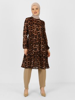Desenli Leopar Tunik
