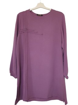 Ayrobin Kumaş Çimalı Ve Düğme Detaylı Tunik