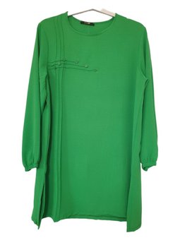 Ayrobin Kumaş Çimalı Ve Düğme Detaylı Tunik