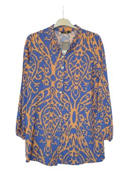 Büyük Beden Viskon Hakim Yakali Gömlek 85cm