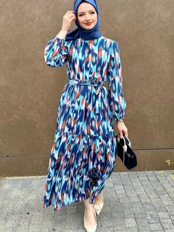 Leilla Saks Mavisi Elbise