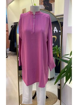 İnvee Fermuarlı Tunik Fuşya 6809