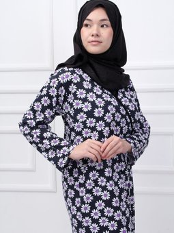 Bağlamalı Pamuklu Yazlık Namaz Elbisesi