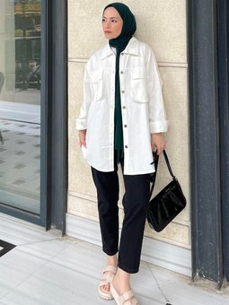 Bombe Cepli Gabardin Gömlek