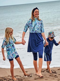 Paraşüt Lacivert Taytlı Yarı Kapalı Mayo