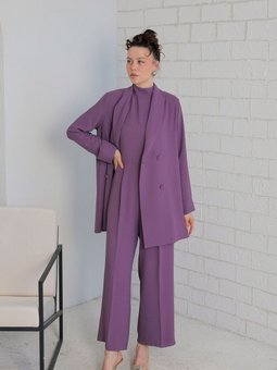 Açık Mor Ceketli Tulum 32 9357