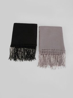 Gri Paşmina 2'li Avantaj Paket Siyah