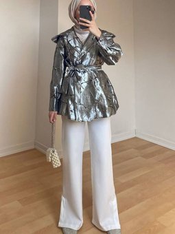 24y3202 Antrasit Abiye Ceketli İkili Takım