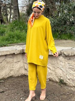 24y3242 Yağ Yeşili Arma Nakışlı Basıc Takım