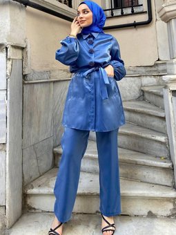 24y3263 İndigo Elray Janjan Broşlu Takım