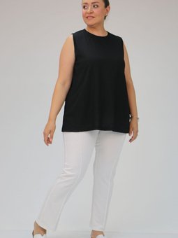 Beyaz Büyük Beden Scuba Çimalı Pantolon