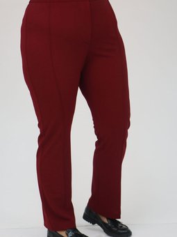 Bordo Büyük Beden Scuba Çimalı Pantolon