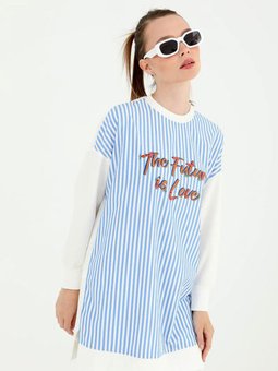 Ekru Önü Poplin Sweat