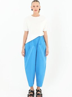 Mavi Paraşüt Şeritli Şalvar Pantolon