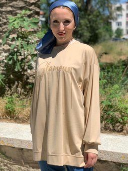 Toprak Tonaton Zincir Nakışlı Sweat