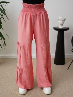 Gipe Lastikli Salaş Gül Kurusu Pantolon