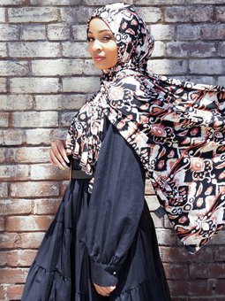 Jersey Ekat Desenli Viskon Çok Renkli Şal