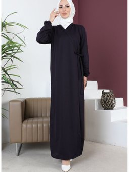 Yandan Bağlamalı Namaz Elbisesi 0691 06 Mor