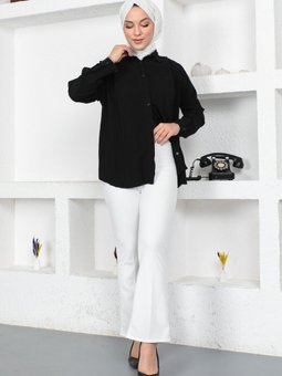 Beli Lastikli I?spanyol Paça Pantolon Tsd230237 Ekru