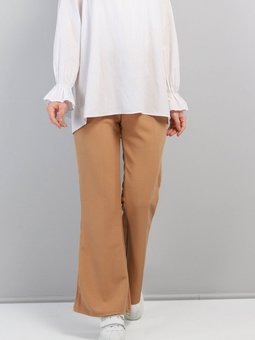 Beli Lastikli I?spanyol Paça Pantolon Tsd230237 Taba