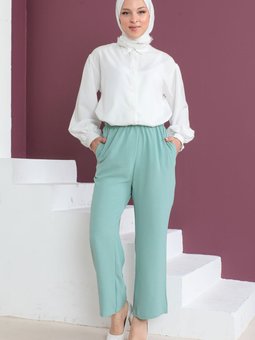 Cepli Ayrobin Pantolon Tsd230506 Su Yeşili