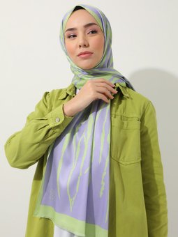 Özel Tasarım İpeksi Twill Çok Renkli Şal