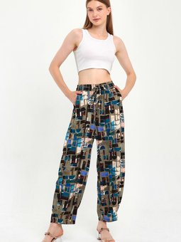 Haki Cepli Şalvar Pantolon