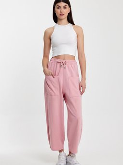 Pembe Cep Detaylı Palazzo Pantolon