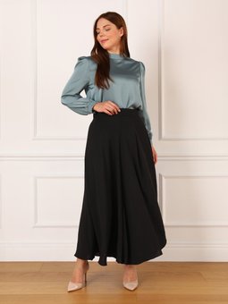 Büyük Beden Siyah Etek