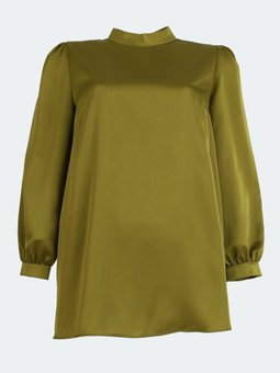 Büyük Beden Yağ Yeşili Tunik