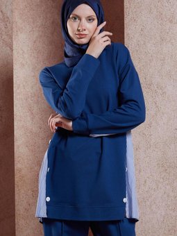 Çizgili Pantolonlu Eşofman Takım 44637