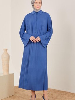 Yarım Piliseli Ceketli Sandy Takım 23y6634 İndigo